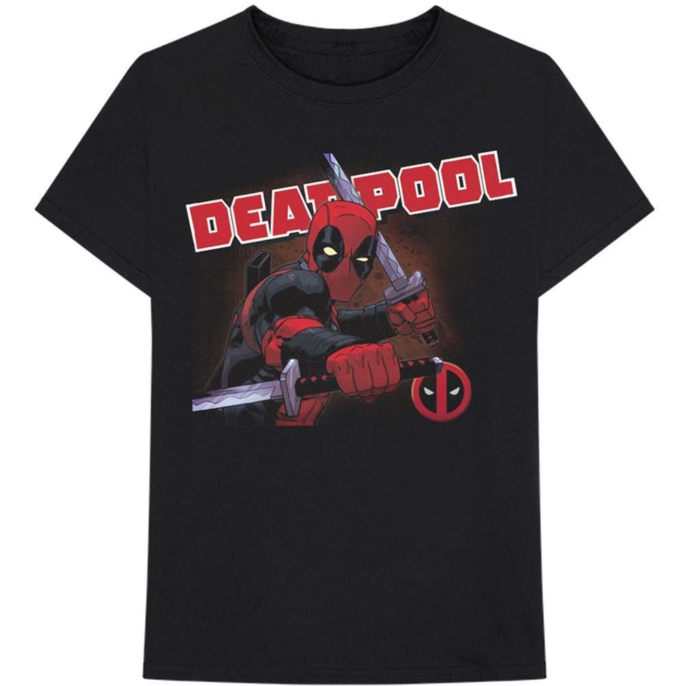 Men s Deadpool Cover Slim Fit T-shirt Large Black S