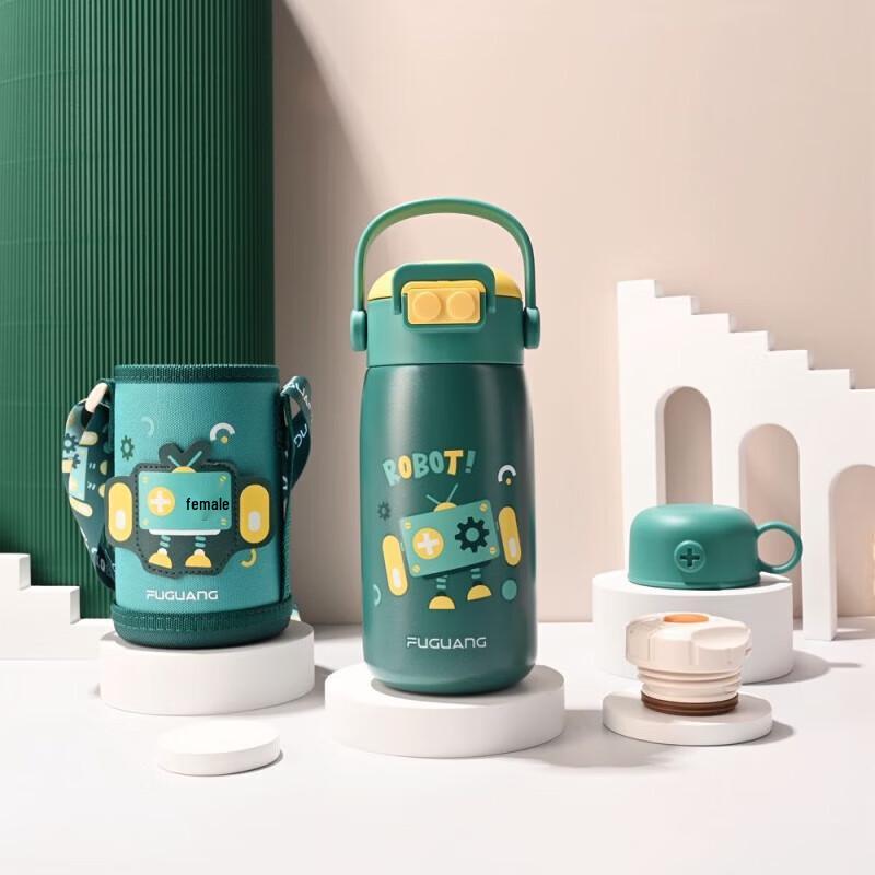 FUGUANG 316 Stainless Steel Cartoon Portable Insulated Straw Cup