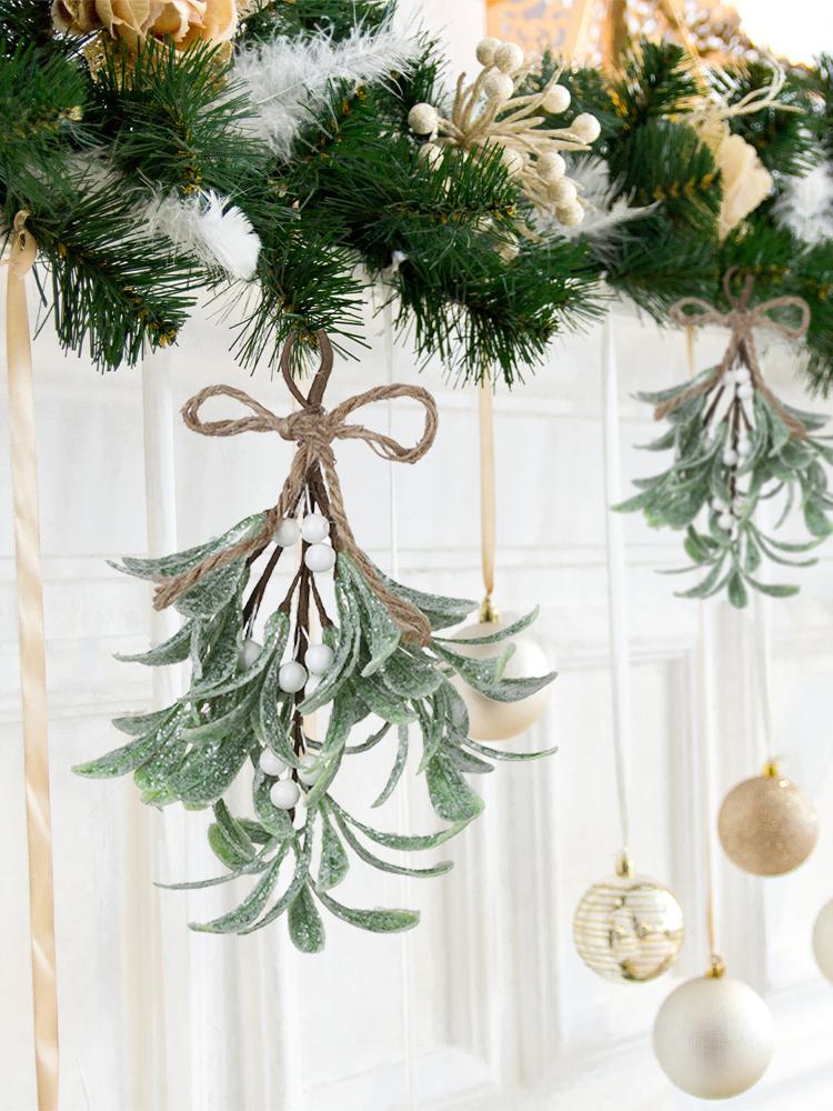 Visco Artificial Evita o Desbotamento da Cor Decoração Atraente de Visco para Festas para Guirlandas de Porta