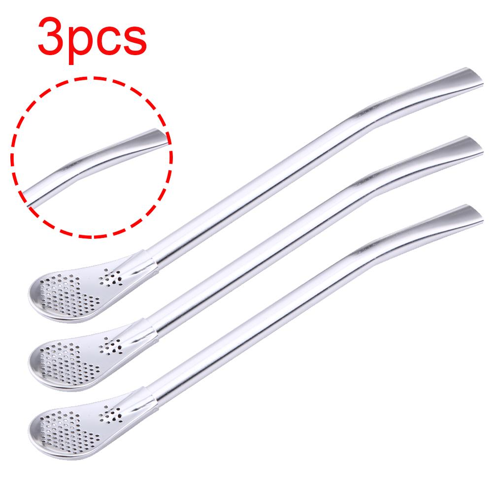 Drinking Straw Filter Handmade Stainless Steel Drinking Straw Spoon Tea Filter Grass Matte Tea Straws Bulb Pumpkin Reusable Tea