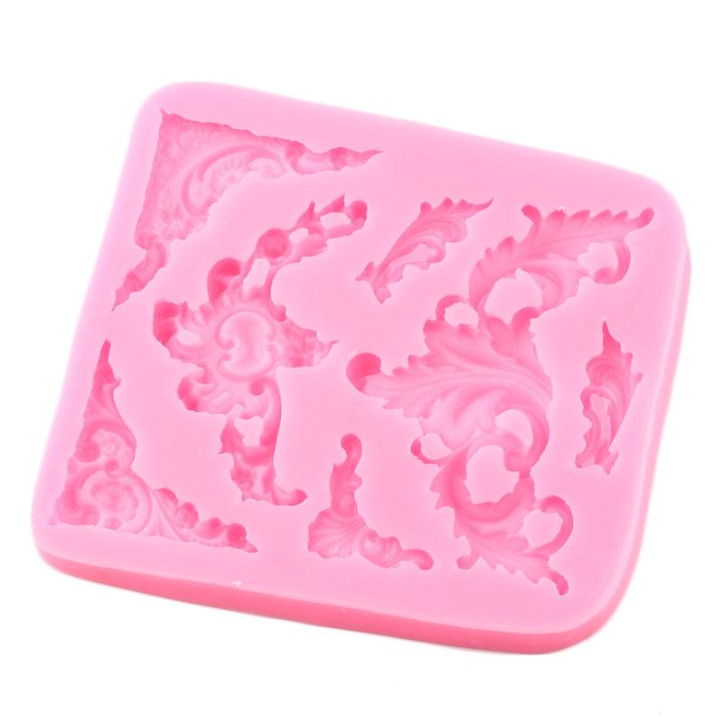 Baroque Scroll Relief Fondant Silicone Mold Cake Border Decorating Tools DIY Cupcake Chocolate Gumpaste Candy Resin Clay Moulds