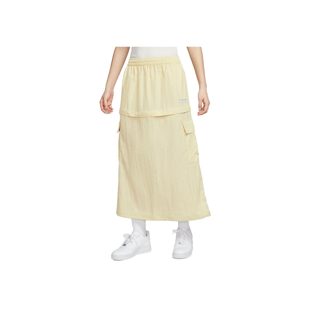 Nike Sportbekleidung Webstoff Cargo Locker Bequem Wasserdicht Lässig Langer Rock Damenröcke Hellkhaki IF0610-229