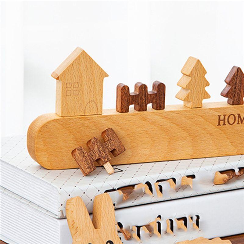 M-Modern-Key Hook Rack Wall Mount Solid Wood Key Storage Holder Non-Toxic Coat Rack Household Sundries