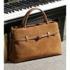 Oversized Suede Leather Briefcase Spacious Handheld Shoulder Crossbody Bag Women Slouchy Commuting Premium Light Luxury Handbag