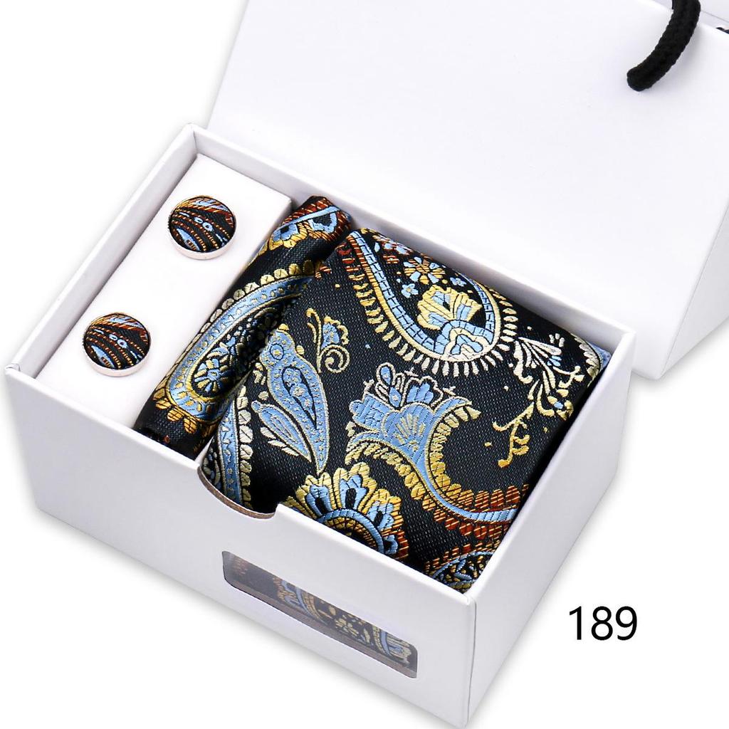 Men's High-End Polyester Tie & Pocket Square Set for Weddings and Formal Wear