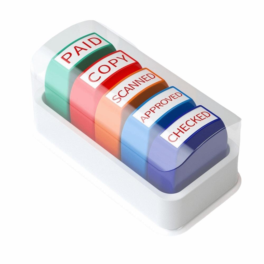 5/8Pcs Colorful Teacher s Review Seal Creative Teacher s Comment Stamp  Classroom Grading 5pc Finance