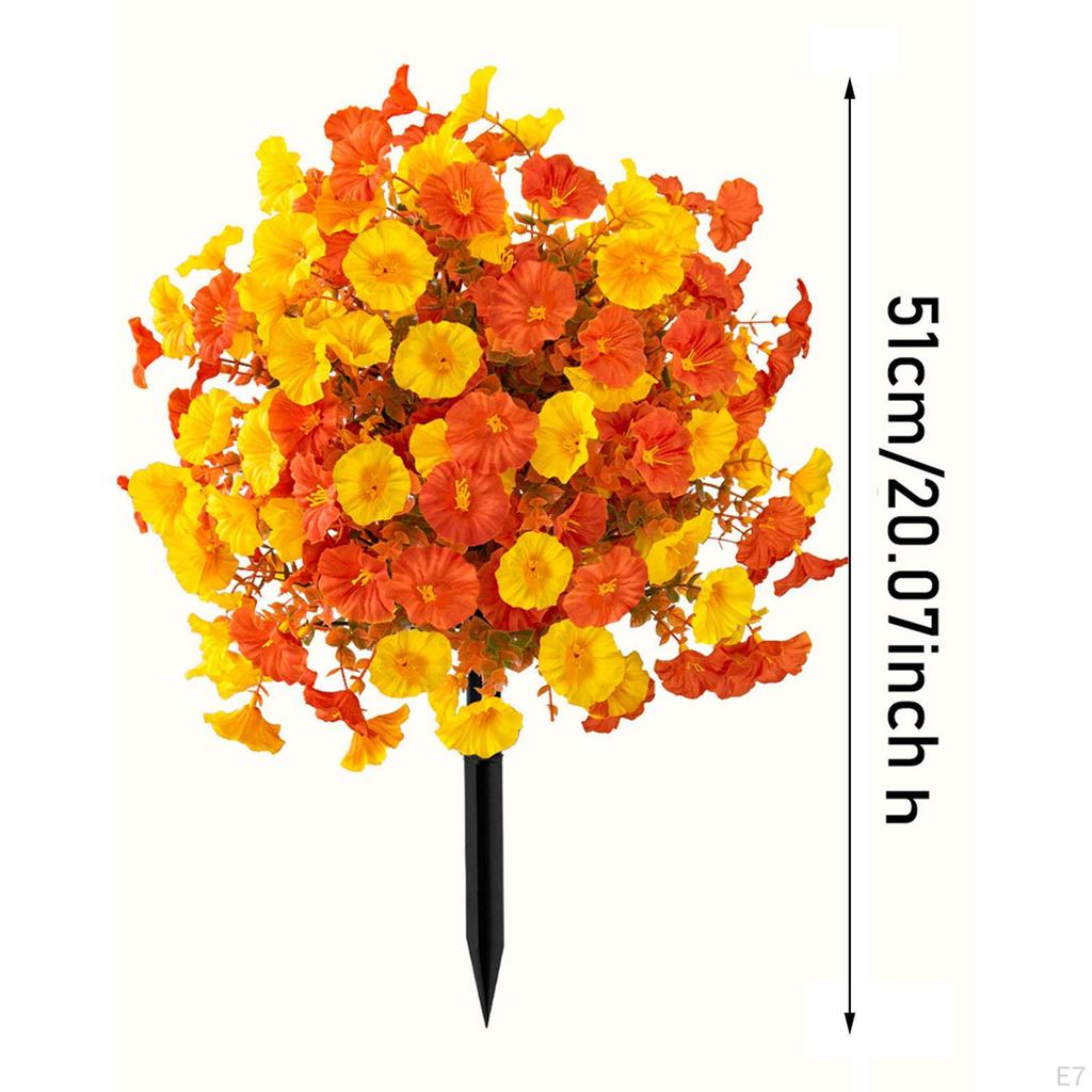Artificial Flowers Decorative for Garden, Realistic Garden Stake, Easy Care Yard And Grave
