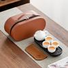 CHANGSHEGNYUAN Portable Mutton-fat Jade Porcelain Travel Tea Set