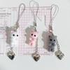 2025 New Design 1 Piece Soft Plush Anime Cat Mobile Phone Charms Lovely Keychains Lanyard Backpack Decoration Phone Strap 1