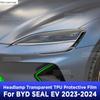 Car Headlight Protection Transparent Anti-Scratch Protective Film TPU Stickers For BYD SEAL EV Electric 2024 Accessories