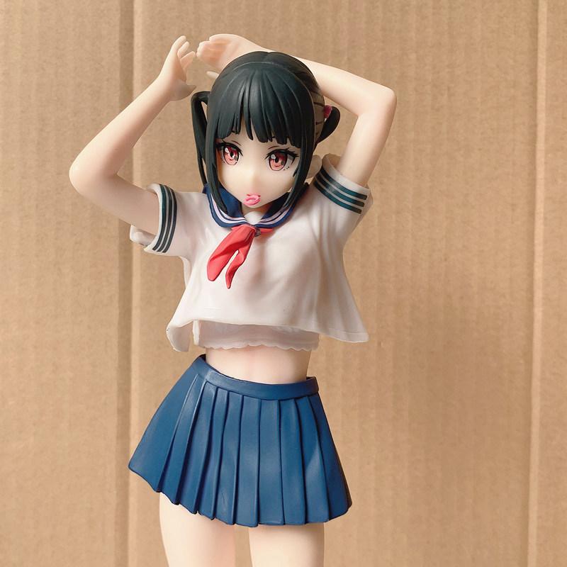 28CM Sailor Fuku no Mannaka Anime Figure Sailor Suit JK Model Toy Clothes Detachable Standing Doll