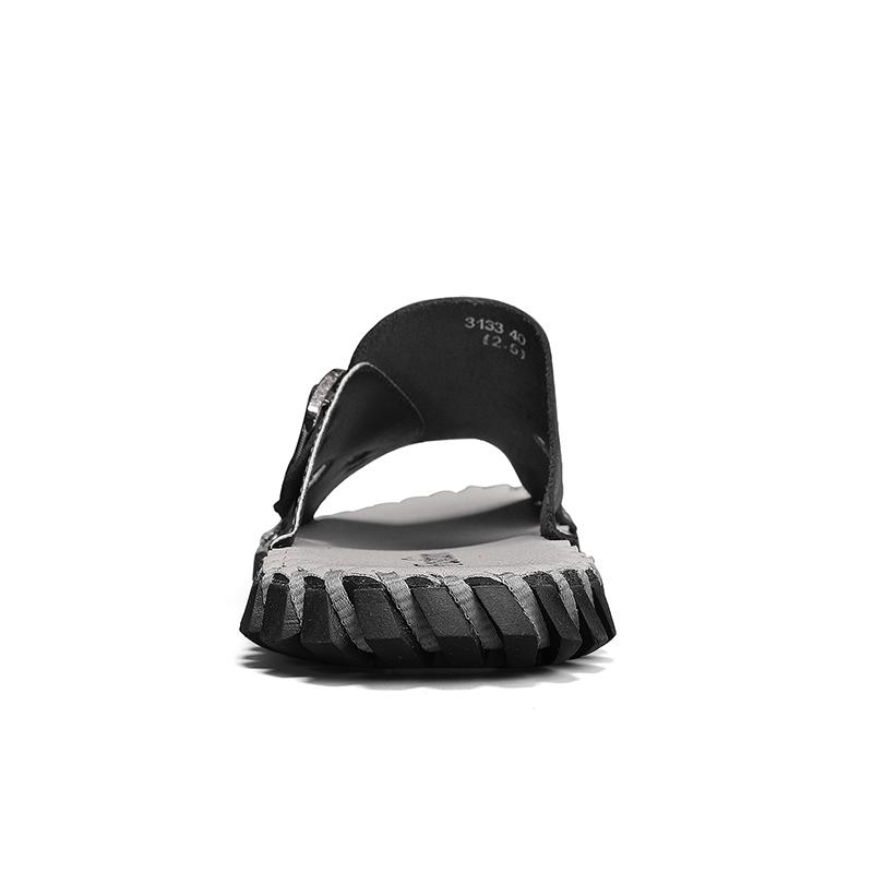 Fashion Brand 2024 New Summer Men's Slippers Genuine Leather High Quality Beach Casual Shoes Flat Outdoor Sandals Big Size 38-48