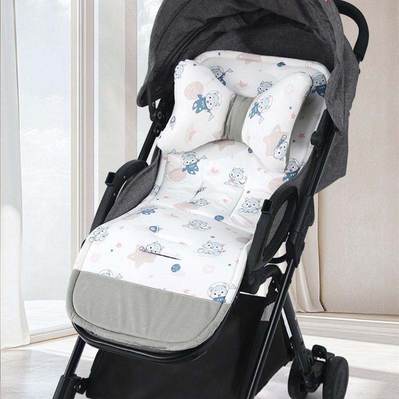 Breathable Pram Seat Pad Mattress Toddlers Newborns Strollers Seat Liner Strollers Pad Baby Pushchair Double Sided Cushion