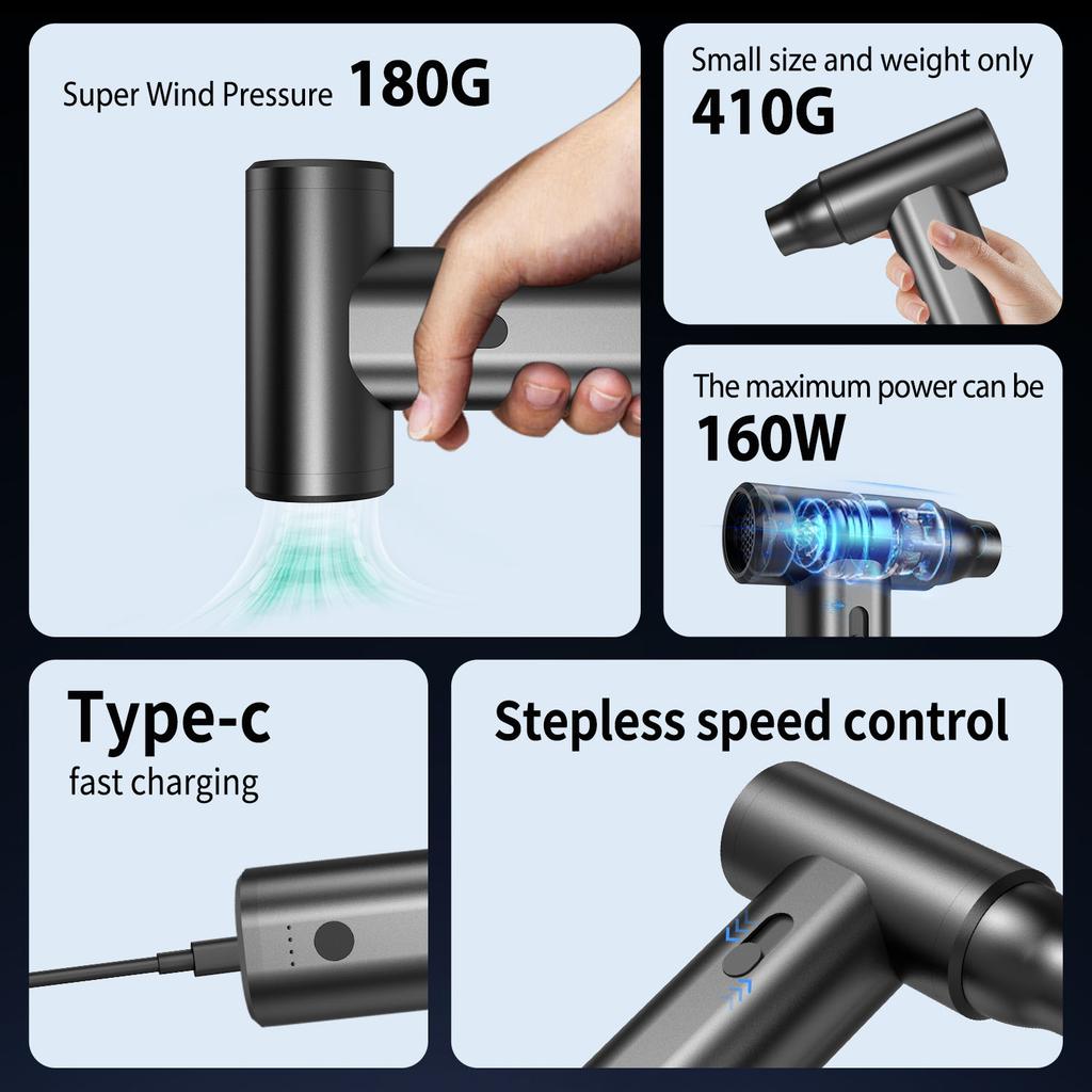 Car Vacuum Cleaner Cordless Handheld Powerful Suction Rechargeable Car Dual Use Small Vacuum Cleaner Wireless For Home Automatic