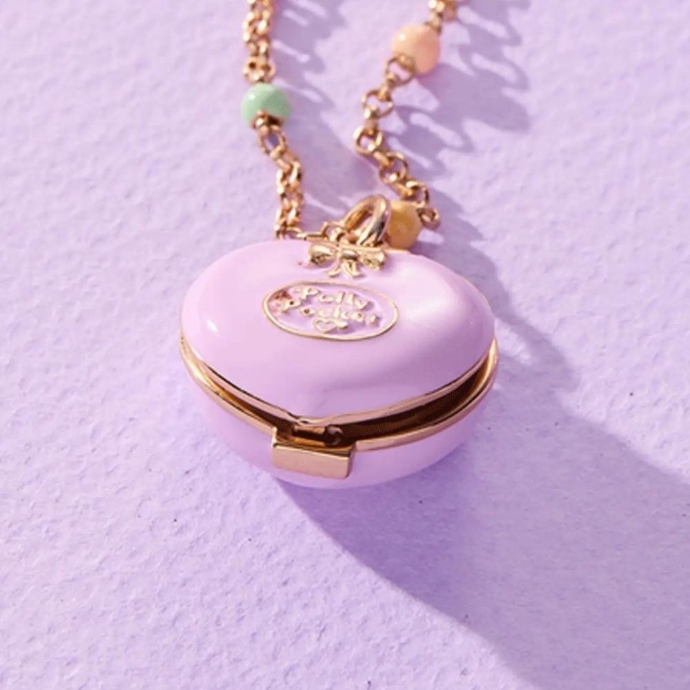 Zinc Zinc Alloy Pendant Choker Pink Gold Color Pentagram Heart Ring Opening Closing Phase Box Necklace  Women