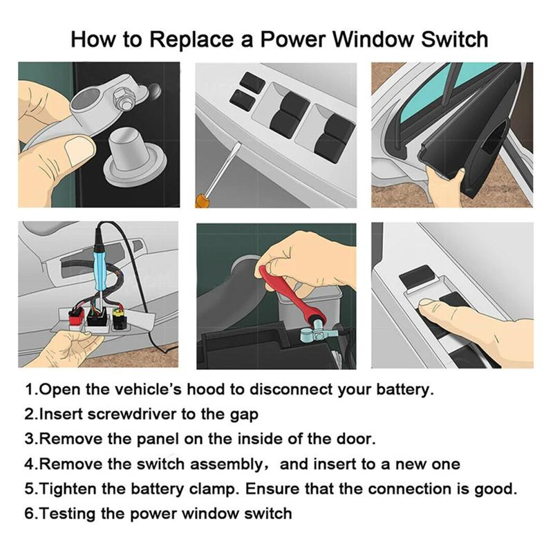 15250458 Power Mirror Switch For Equinox Malibu H3 Torrent Vue GM 2002-2012 Front Left Mirror Control Button-M53K