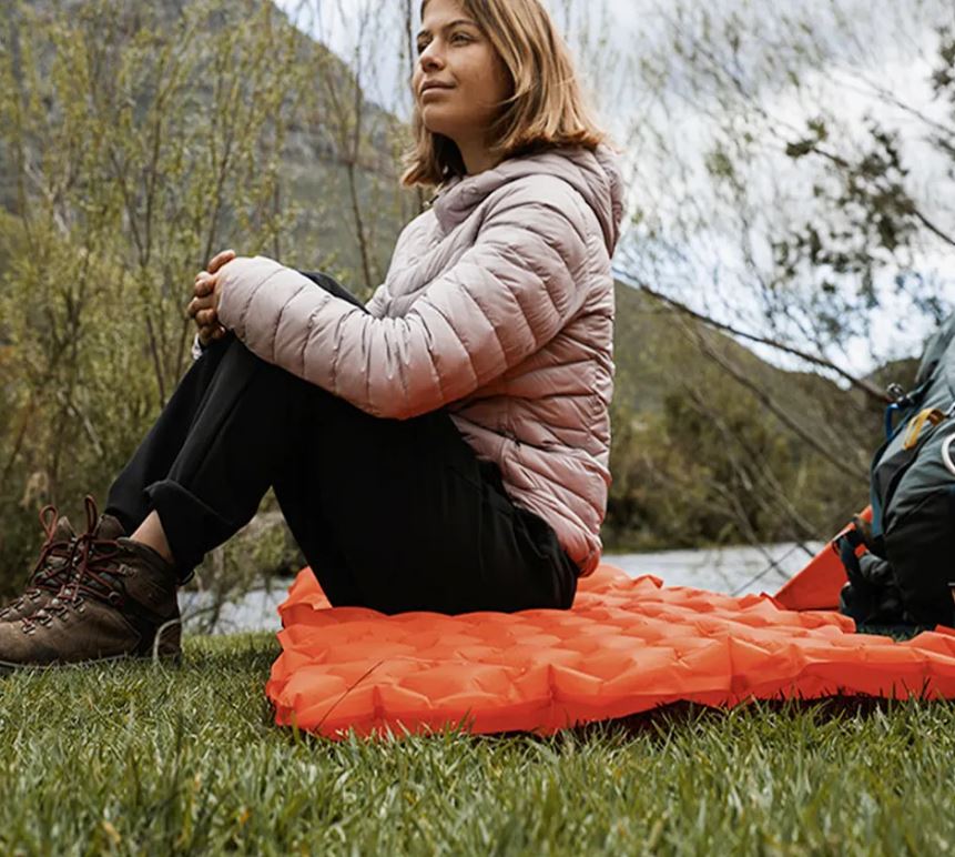 Inflatable Swimming Mattress, Tourist Sleeping Mat, Foldable for a Pillow Tent