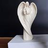 Guardian Angel Figurine Vintage European Inspired Resin Statue for Home Office Decor Perfect for Living Room Study Garden