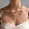 Stainless Steel Square Snake Bone Chain Thin Chain, Collarbone Necklace Lady, Gold Chain, Simple And Fashionable 131
