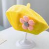 Infant Spring & Autumn Wool Beret - Cute Flower Knit Hat for Boys & Girls