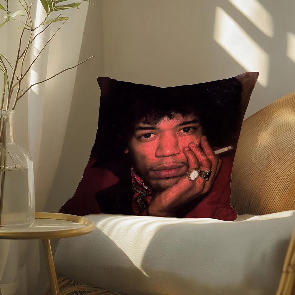 Singerj-Jimih-Hendrix Pillow Case Pillowcase, Double-Sided Printed, Sofa Cushion, Bedroom Headboard