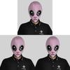 Gruselige Pinke Alien-Gesichtsmaske Mit Großen Augen Für Halloween-Partys Und Kostümveranstaltungen