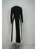 2025 Color Block Long Sleeve Dress – Casual European & American Style