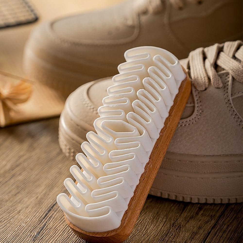 3 Stück/Set Mit Radiergummi Wildlederbürsten-Set Weiche Bürste Fleckenentfernung Nubukbürsten-Set Multifunktionale Schuhreinigungsbürste