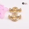 14k Gold-Filled T-Diamond Cubic Zirconia Pearl Buckle for DIY Jewelry & Sweater Chains