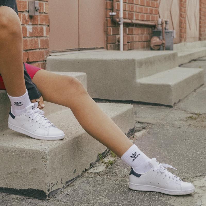 adidas Stan Smith Core White Unisex Sneakers Running-Bianco Nuovo-Blu Navy M20325