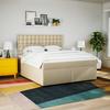 Maison Exclusive - Sommier à lattes de lit avec matelas Crème 180x200 cm Tissu