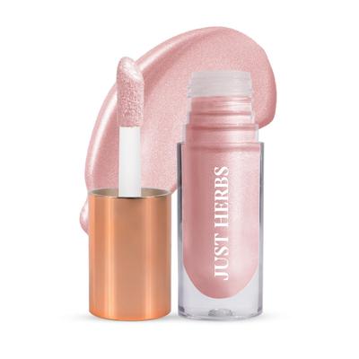 Just Herbs Glaze Pink Nectar Ultra Strahlkraft | Ultra Schimmernder Glanz | Langanhaltend | Kein Verschmieren | Taufrisches Finish mit Sheabutter und Aloe Vera Flüssiges High