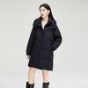 Cotton-padded Women's Medium and Long Hooded Versatile Fashion Middle-aged and Young People's Tops Thickened Warm Jackets Down Cotton-padded Clothes