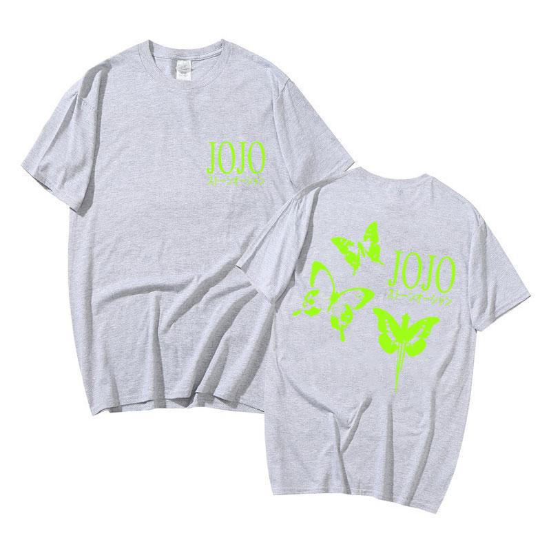 Anime JoJo Bizarre Adventure Stone Ocean Graphic Tee Shirt Unisex Unisexga Harajuku Tshirt Unisex Green Butterfly Graphic Couple Tees