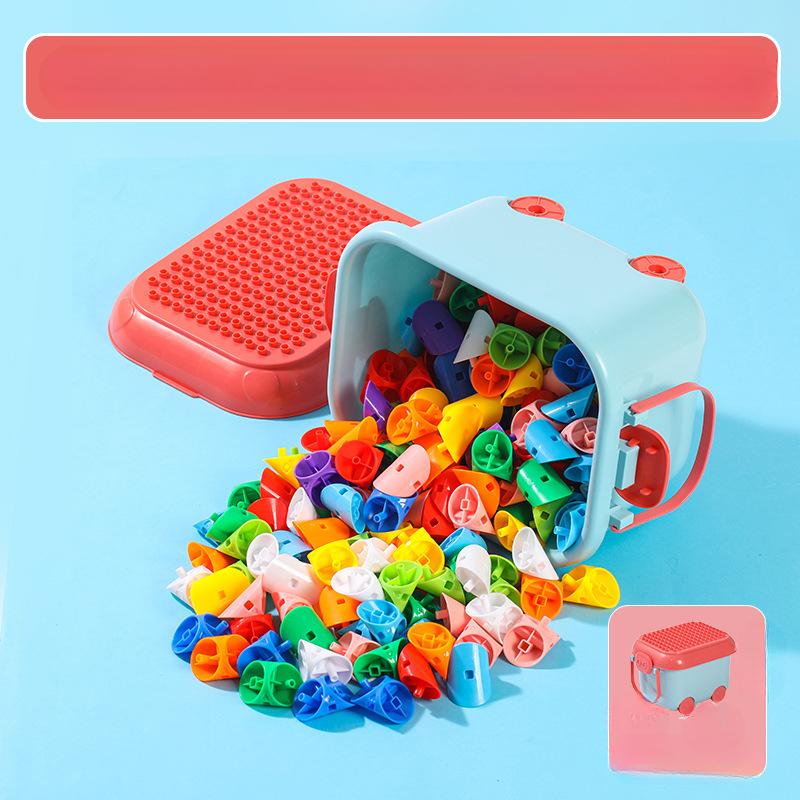 Kindergarten Early Education Rotating Elbow Assembly Pipe Enlightenment Puzzle Assembly Insert Toy Building Blocks Large Particles Multi-functional