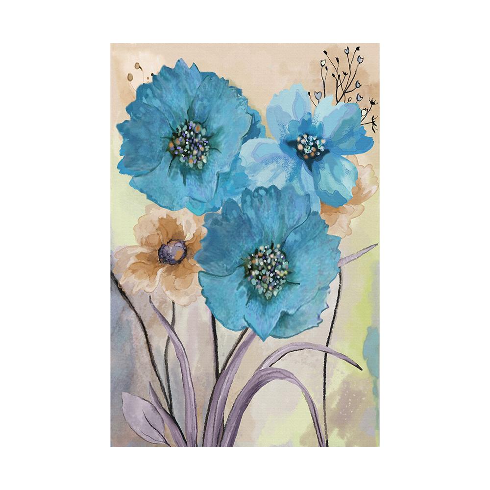 

Современные абстрактные картины с синими лилиями, настенное искусство, красочные цветы, холст, декоративная картина, постер, гостиная, спальня, домашний декор, произведение искусства 20x30cm