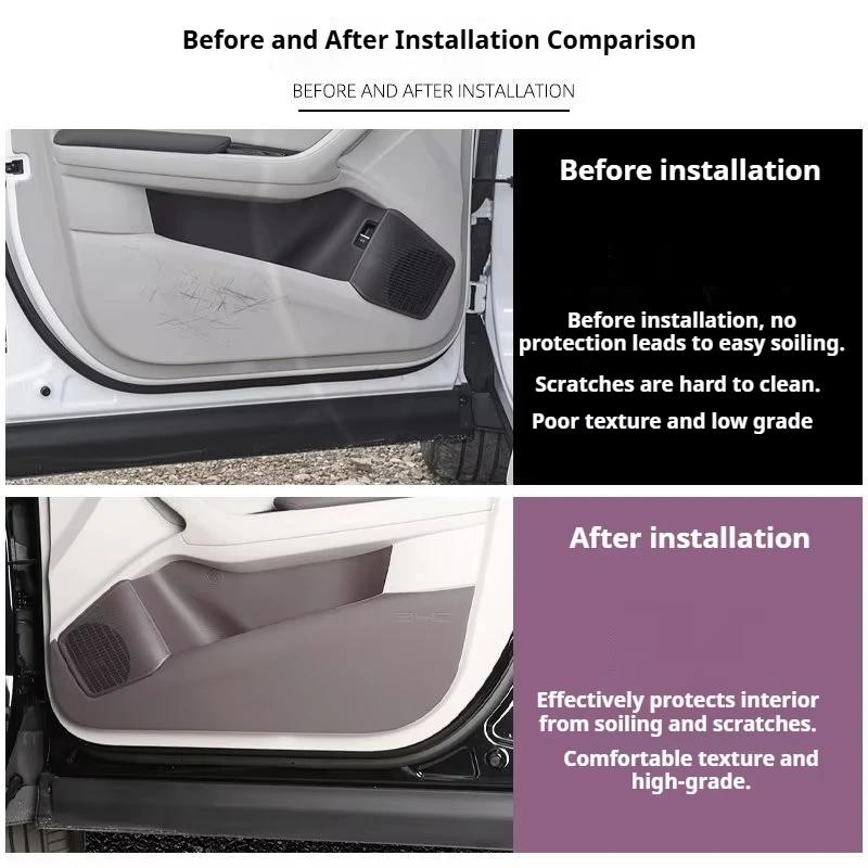 For BYD Song Plus EV/DMI 2021-2025 Door Anti Kick Pad Protection Anti Dirt Door Panel Protection Interior Accessories