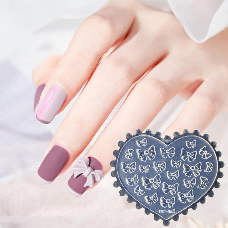 1 ks Silikonová forma na nehtové umění Stuha Mašle Tvar dárku 3D Šablony Šablony DIY Šperky Kawaii Doplňky Manikúra Dekorace Potřeby