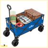 Beach trolley, tourist, camping, transport, foldable, thick wheels, blue