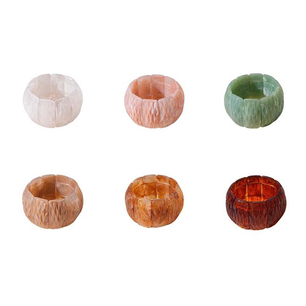 Wide Rectangle Irregular Wide Bracelet Smudging Retro Hand Ring Creative Acrylic Bangle  Lady Girls