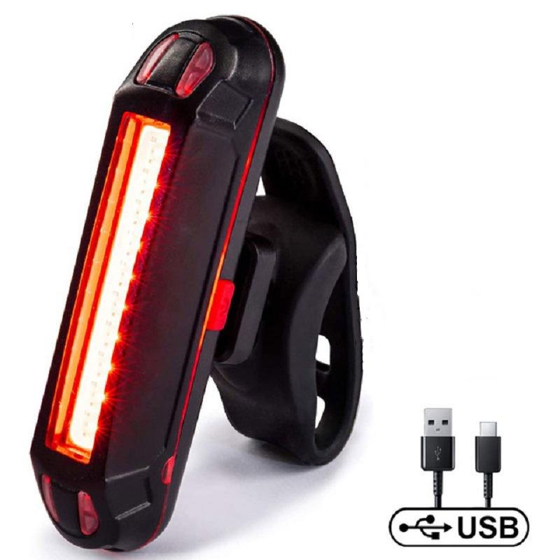 4/2/1PC Bicycle Rear Light Waterproof USB Rechargeable LED Warning Lamp Bike Flashing Accessories Night Riding Cycling Taillight
