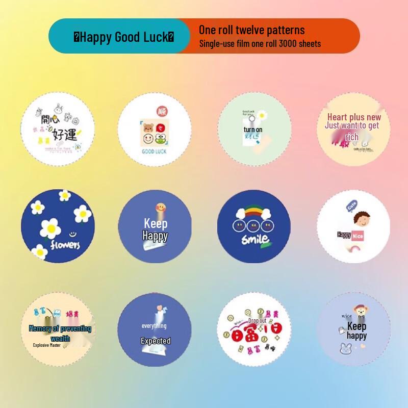 Happy Good Luck Milk Tea Cup Sealing Film (90/95mm)