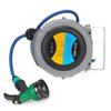 Flexible Hose Reel Automatic Reel Retractable Pipe TPU Clamping Tube Irrigation Sprayer Garden Hose Water Spray Garage Tool Car Cleaning Gray 8x12x6M
