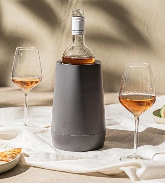 [Officially Imported] Vacu Vin Wine Cooler, HEXO Graphite Vacu Vin Wine Chiller, Cools and Insulates, Perfect for Bars, Cafes, and Commercial Use