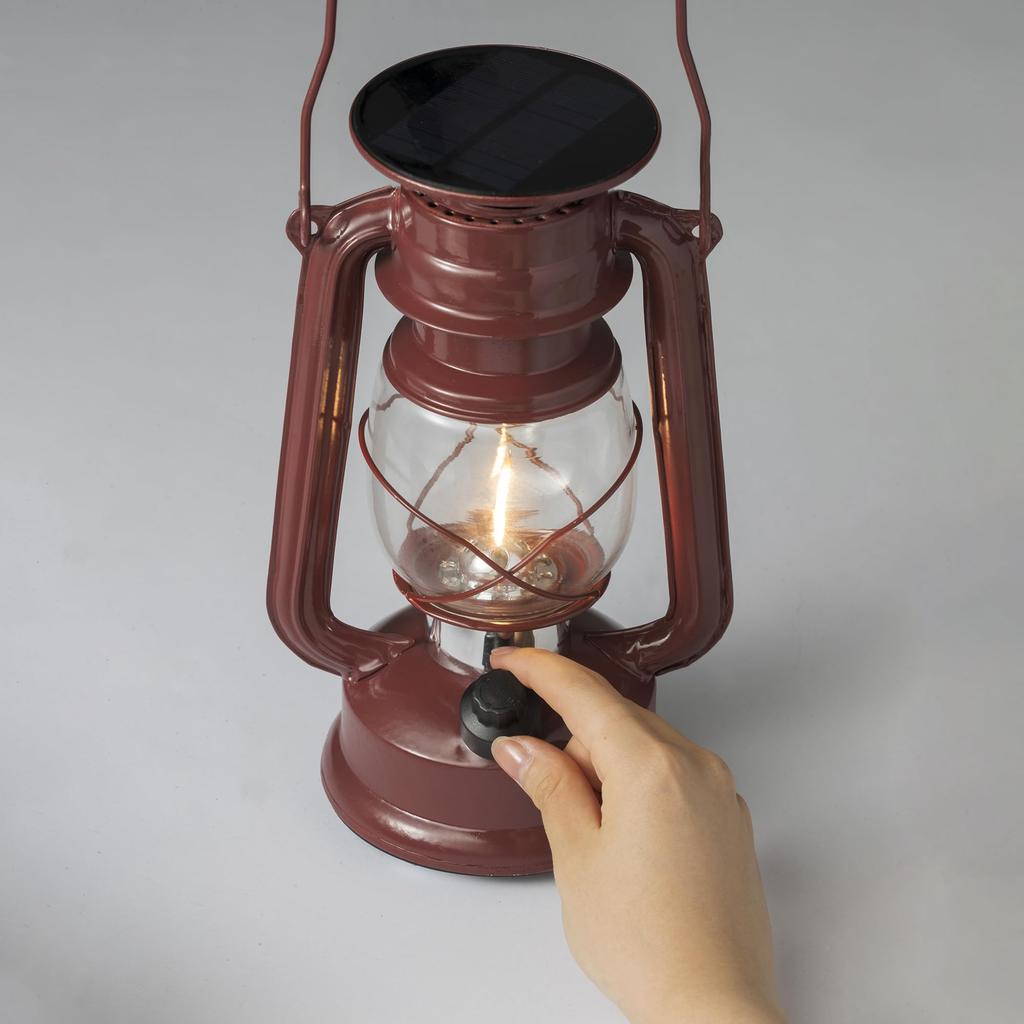 Takasho Solar Light Outdoor Light Classic Lumiere Lantern Terracotta Terracotta Indirect Lighting Waterproof Retro Light Steel Glass Polypropylene LGS