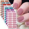 Fashion Explosions 16 Pieces Solid Color Simple Design Nail Art Stickers Full Stickers Waterproof Nail Art Stickers Nail Art Accessories