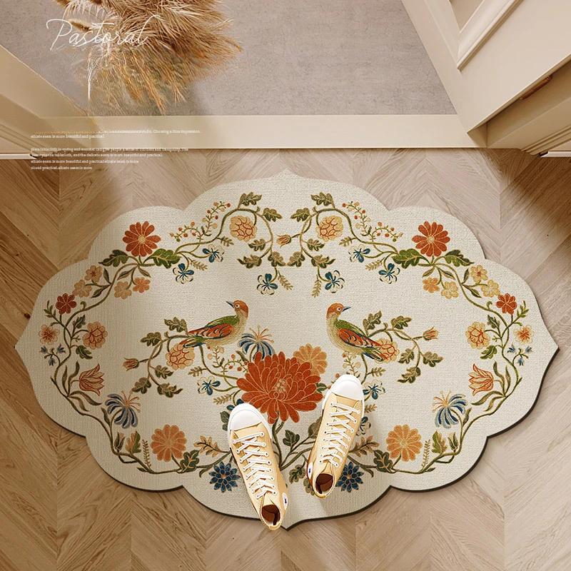Rural Style Bathroom, Diatomaceous Earth Floor Mat, Hygienic,Absorbent,Quick Drying, Wear-resistant, Good Care, Anti Slip