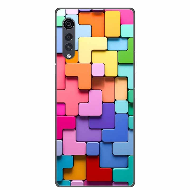 For LG Velvet Luxury Phone Case Black Soft Silicone TPU Back Cover for LGVelvet 5G Funda LMG910EMW Protector Capa Cartoon Coque