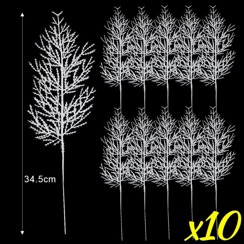 

10/30 шт. белые искусственные сосновые иголки, рождественские елочные украшения, венок своими руками, садовые украшения, растения, новогодняя вечеринка, декор