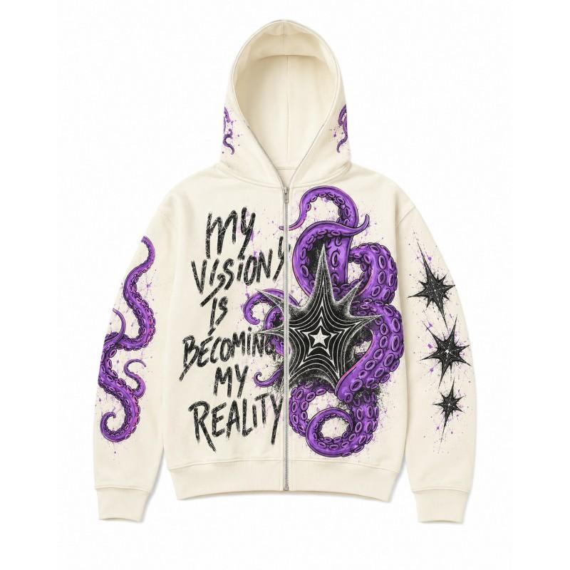 2026 Stand-Up Collar Unisex 3D Printed Hooded Sweatshirt Casual Loose Fit Long Sleeve Pullover Youth